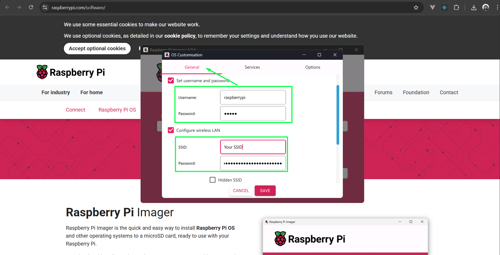 Imager Config